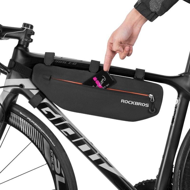 Waterproof Cycling Top Tube Bike Frame Bag - High Capacity Black
