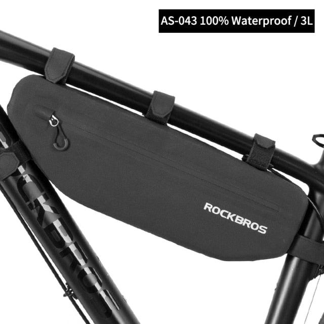 Waterproof Cycling Top Tube Bike Frame Bag - High Capacity Black