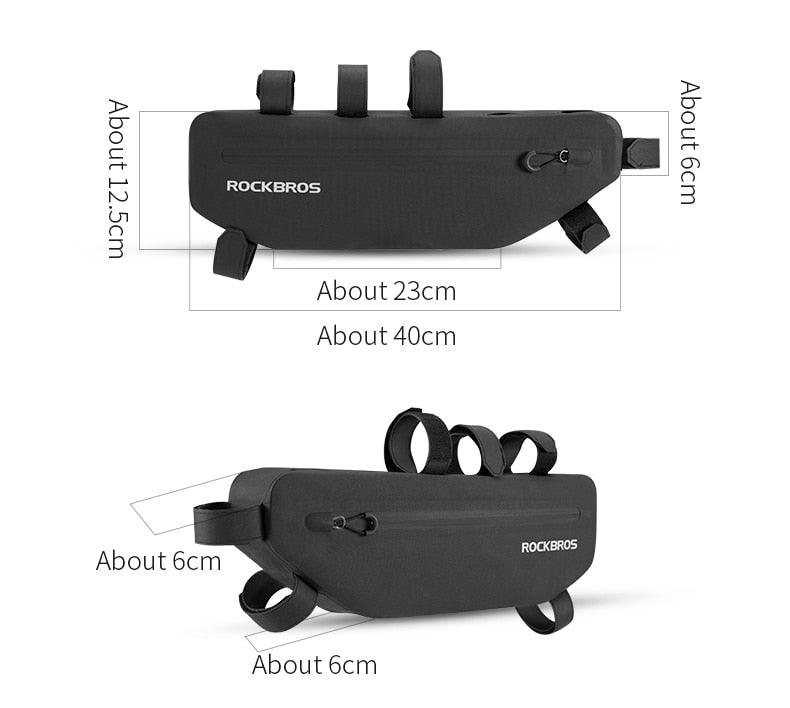 Waterproof Cycling Top Tube Bike Frame Bag - High Capacity Black