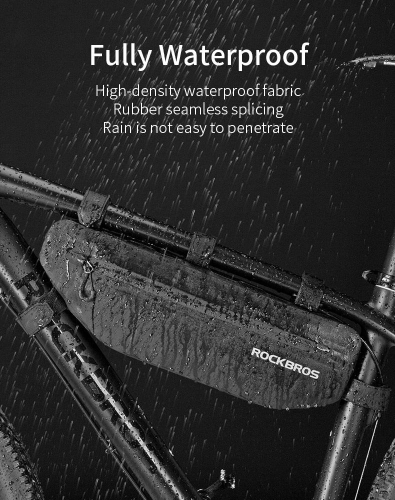 Waterproof Cycling Top Tube Bike Frame Bag - High Capacity Black