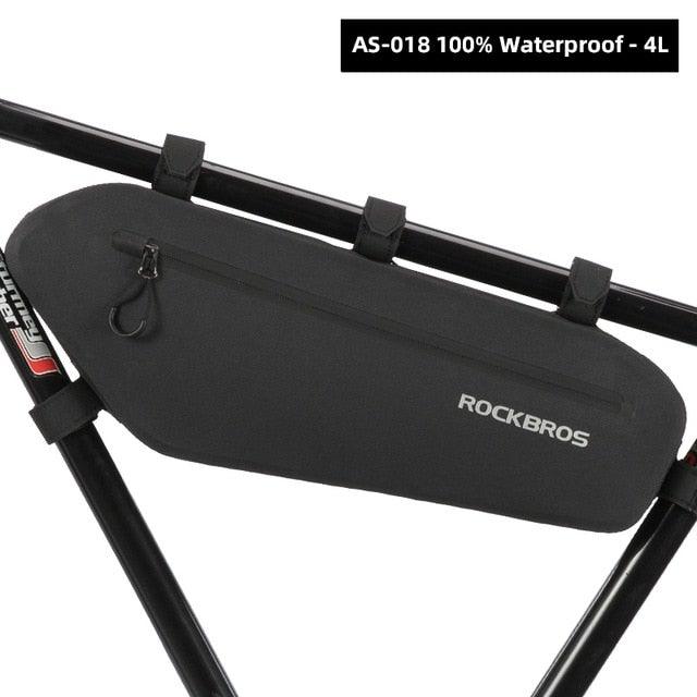 Waterproof Cycling Top Tube Bike Frame Bag - High Capacity Black