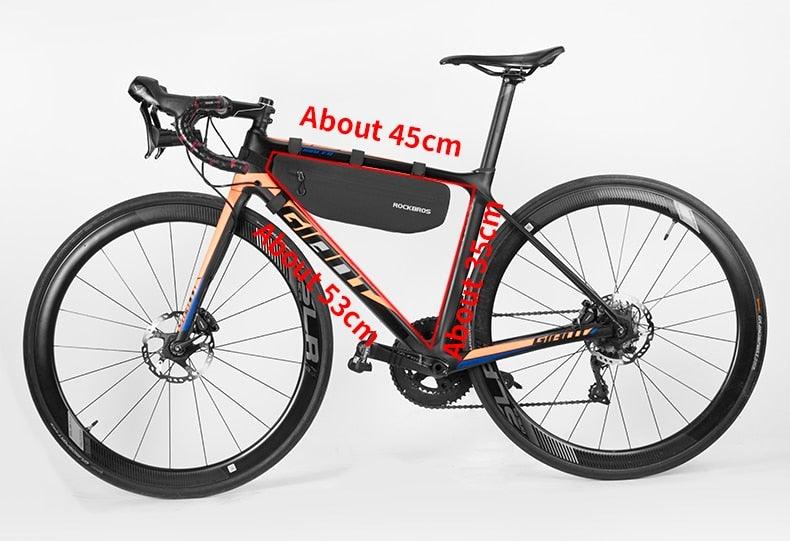 Waterproof Cycling Top Tube Bike Frame Bag - High Capacity Black