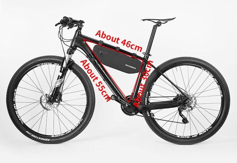 Waterproof Cycling Top Tube Bike Frame Bag - High Capacity Black