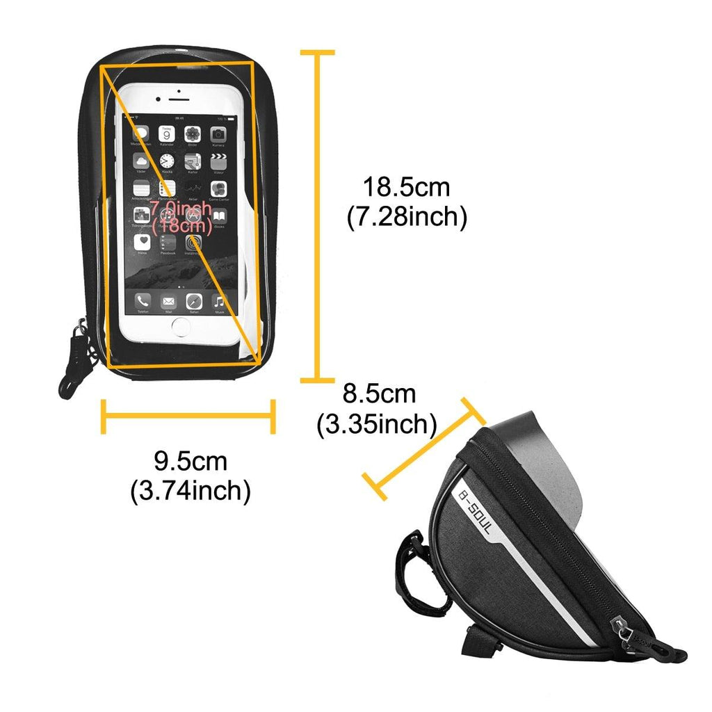 Waterproof Bike Top Tube Smartphone Bag and Cycling Storage Pouch