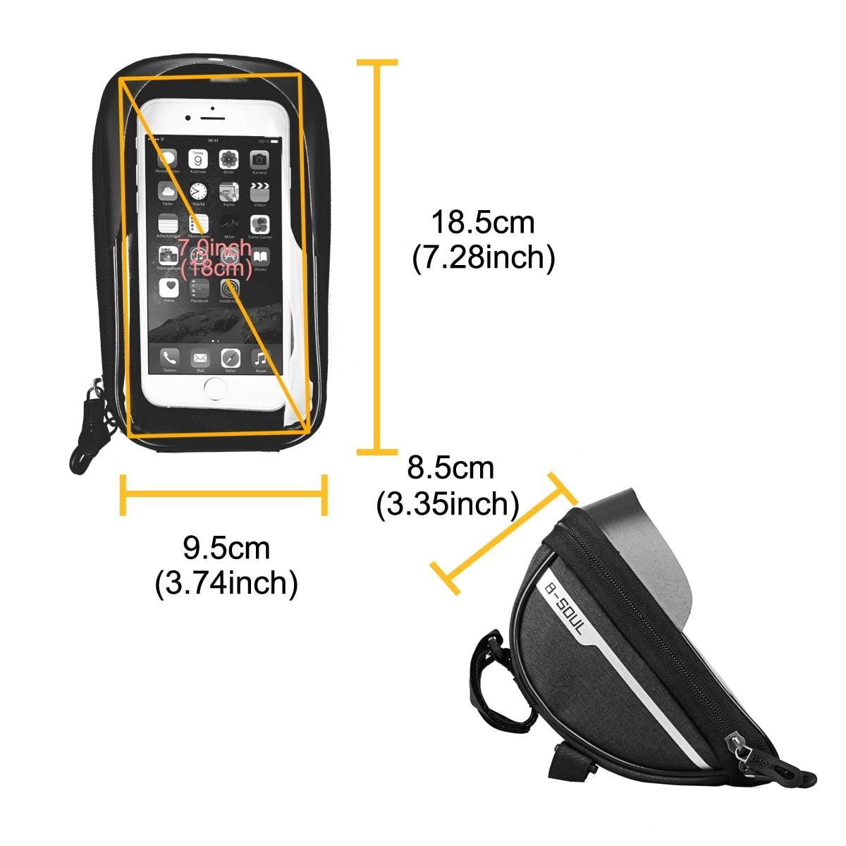 Waterproof Bike Top Tube Smartphone Bag and Cycling Storage Pouch