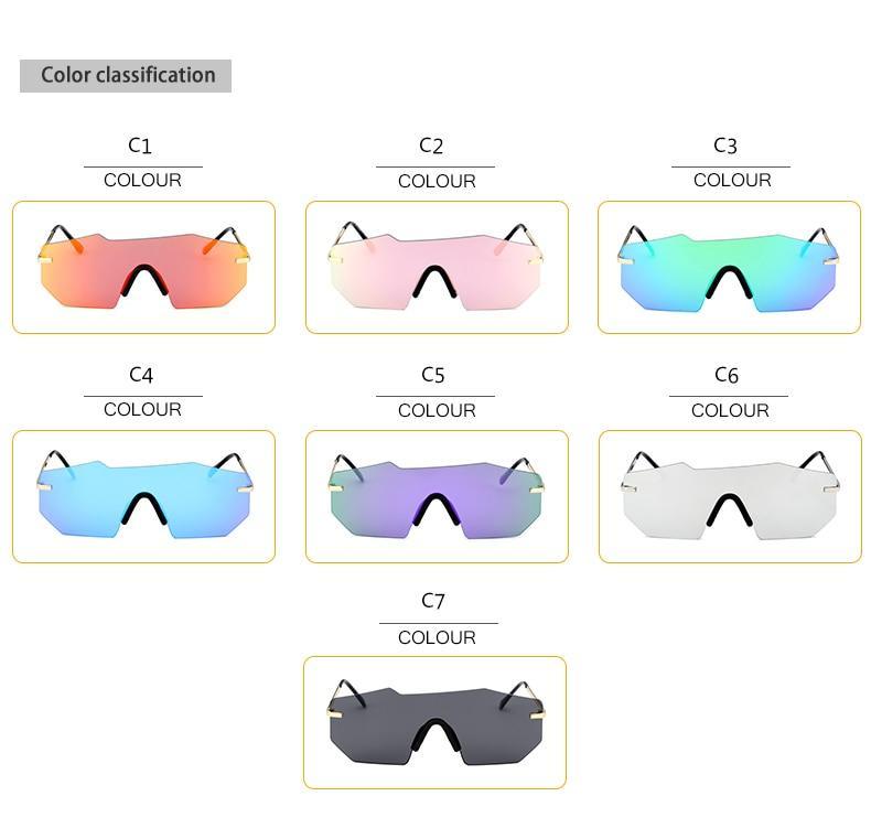 Frameless Sports Sunglasses UV400 Polarized Performance Shades