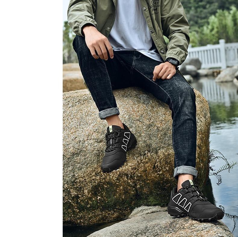Men's Waterproof Trail Running Shoes & Outdoor Hiking Sneakers