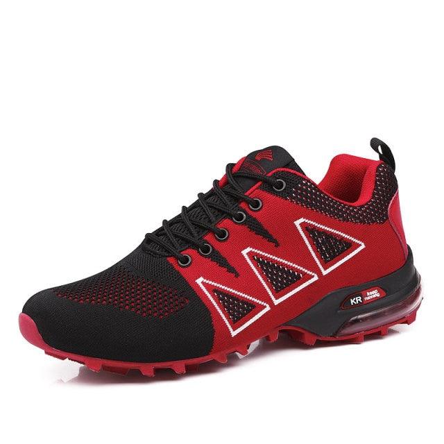 Men's waterproof trail running and hiking sneakers with non-slip rubber soles