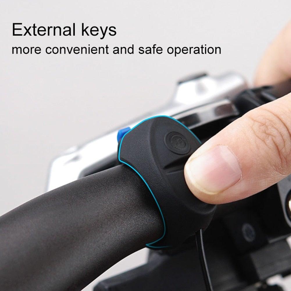 130dB USB Rechargeable Electric Bike Horn - Minimalist Black