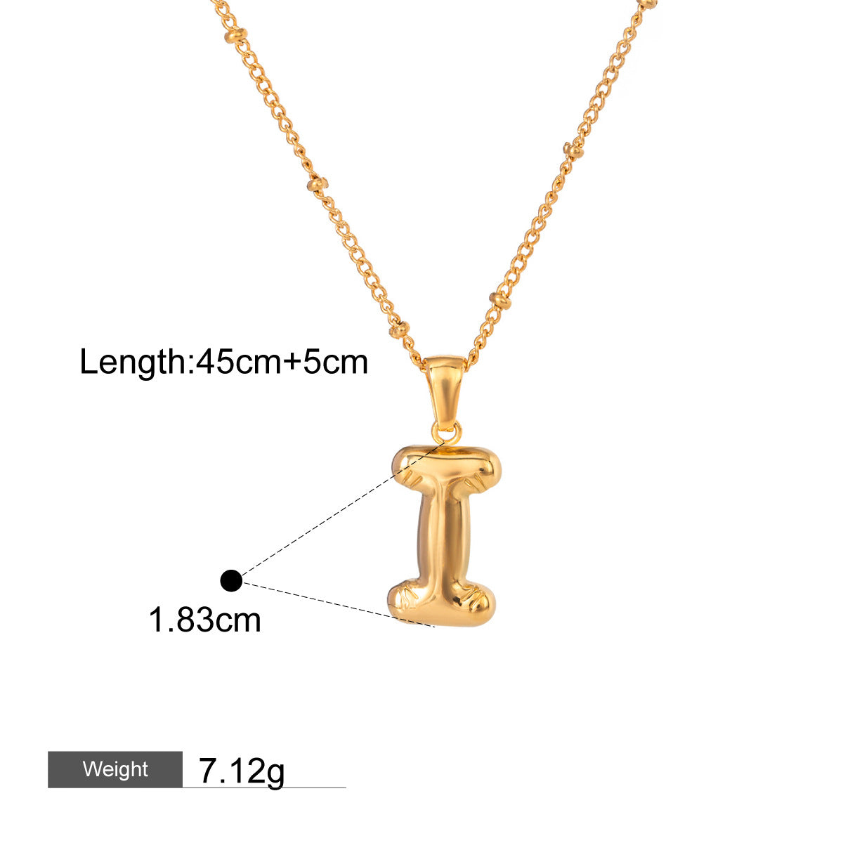 18K gold letters with birthstone design exquisite dazzling necklace