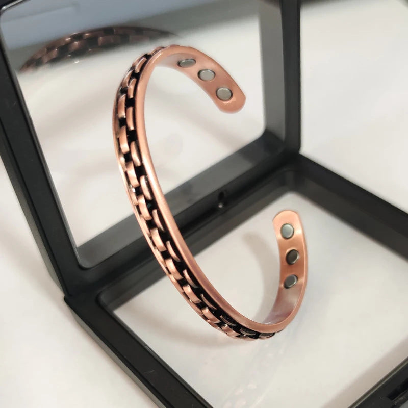 Adjustable Solid Copper Vintage Red Copper Bracelet