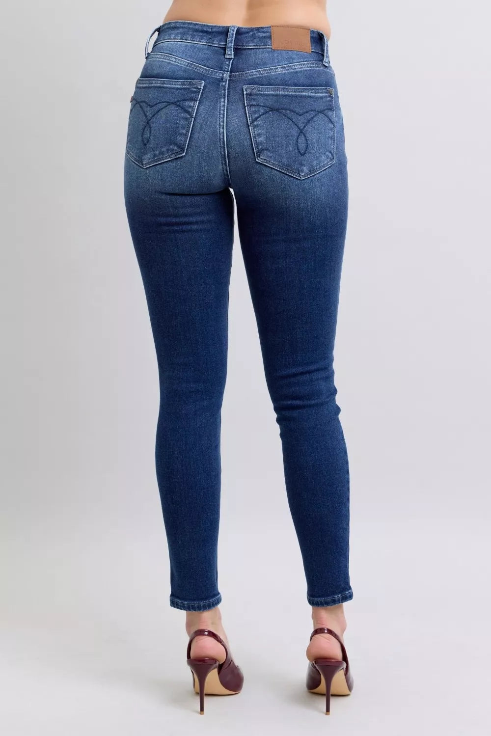 Judy Blue Full Size Washed Thermal Skinny Jeans Plus Size