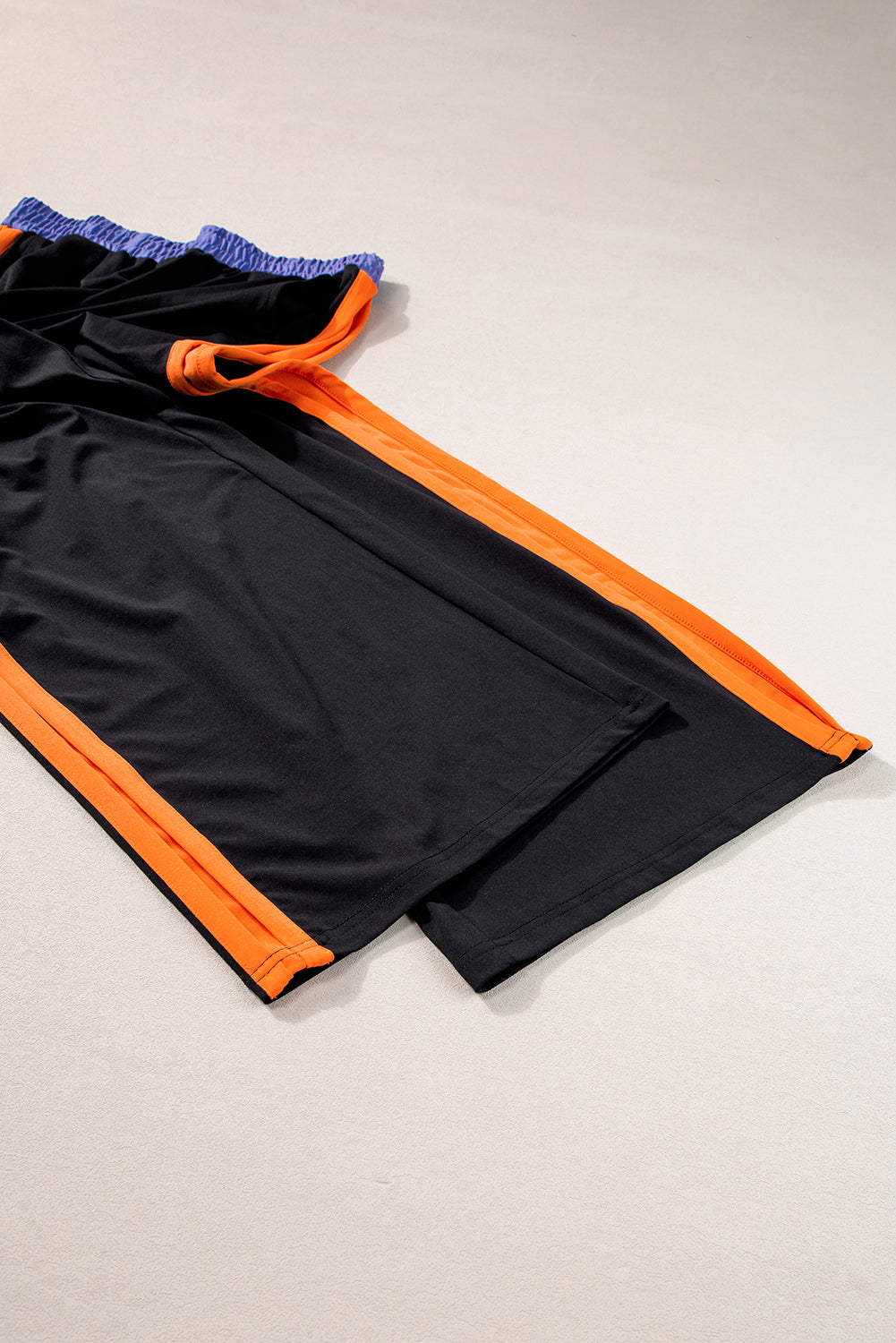 Colorblock Two Piece Set: Wide Leg Pants and Cap Sleeve Tee