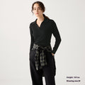 Women’s Ribbed Half-Open Collar Sweater in Taupe - Image 8