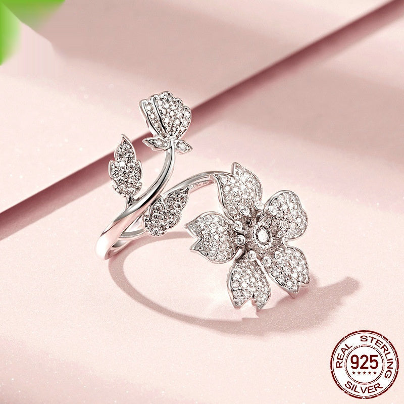 Cherry Blossom Open Adjustable Ring