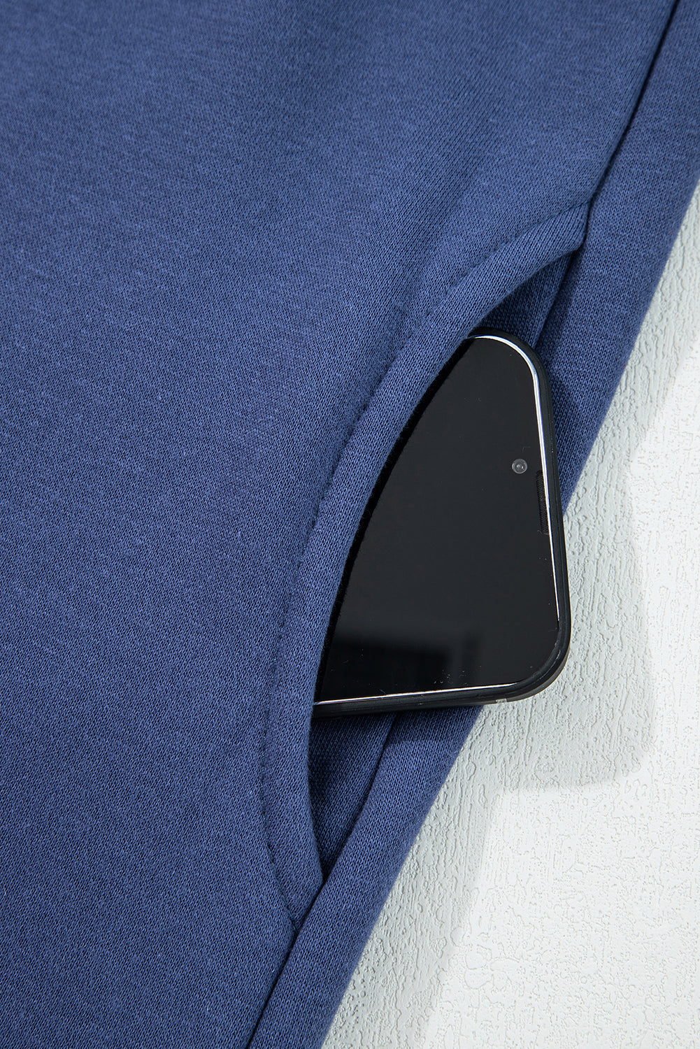 Solid Fleece Lined Drawstring Hoodie