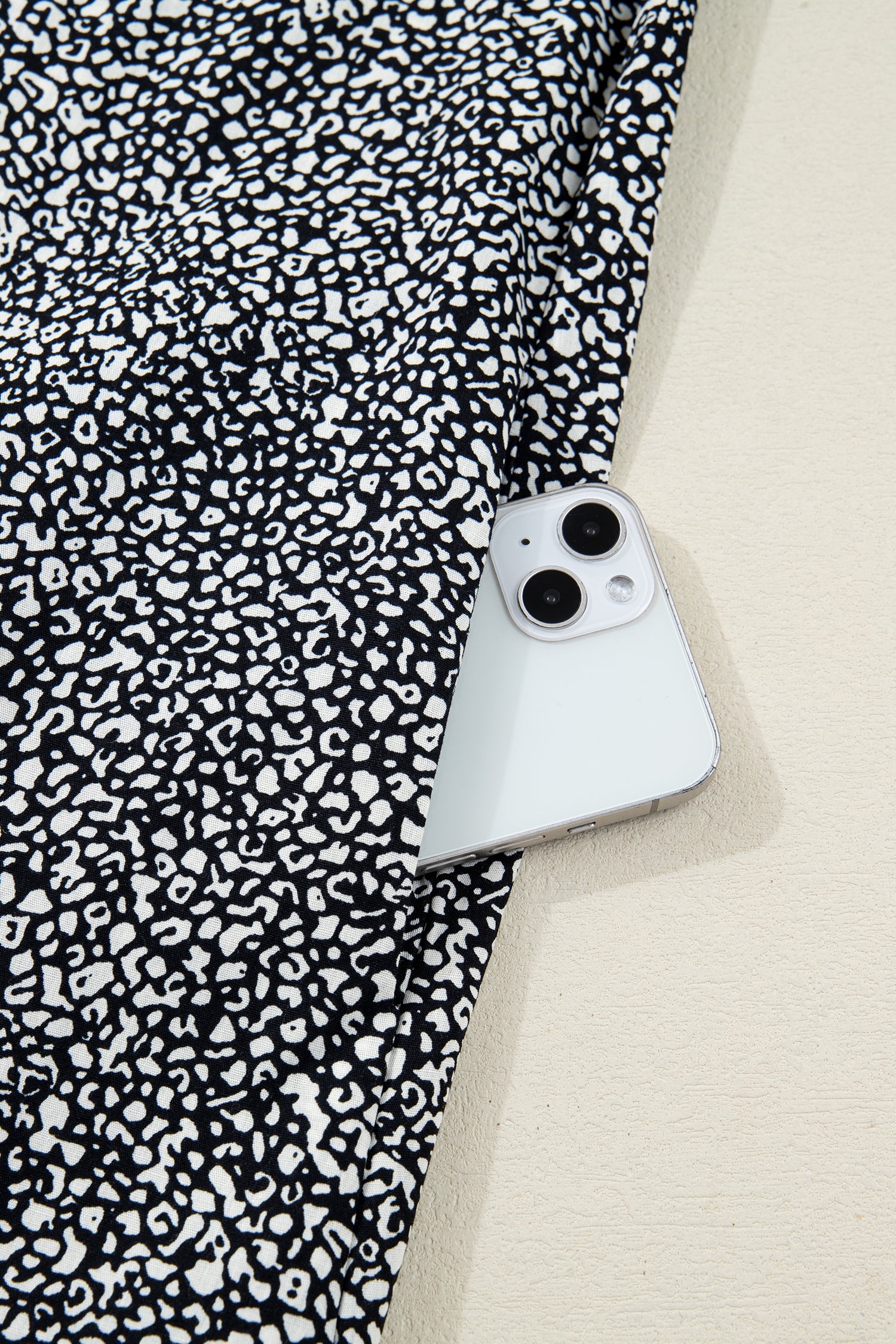 Leopard Contrast Striped Trim Polo Dress