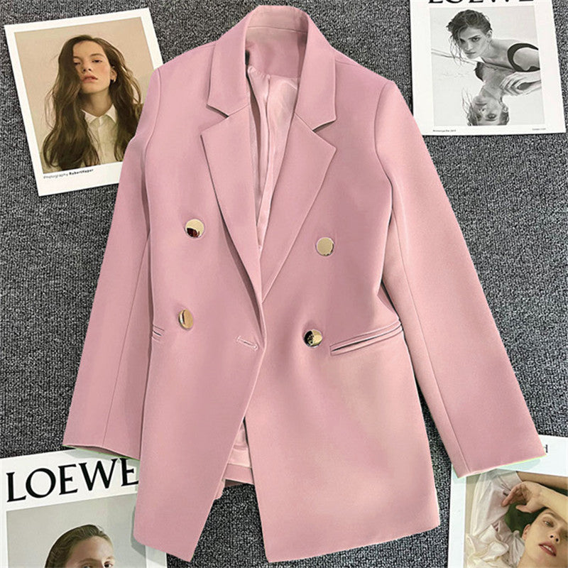 Women's Fitted Sleeveless Blazer Vest with Metallic Button Detail