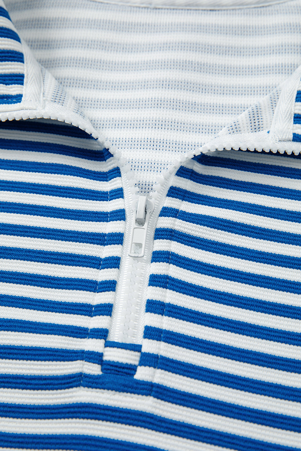 Reign Zip Collar Pullover Long Sleeve Top