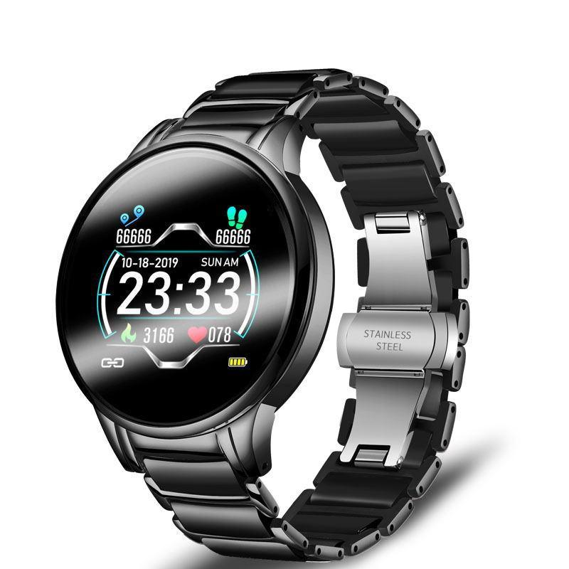 Women’s Ceramic-Style Smart Sport Watch with Health Monitors