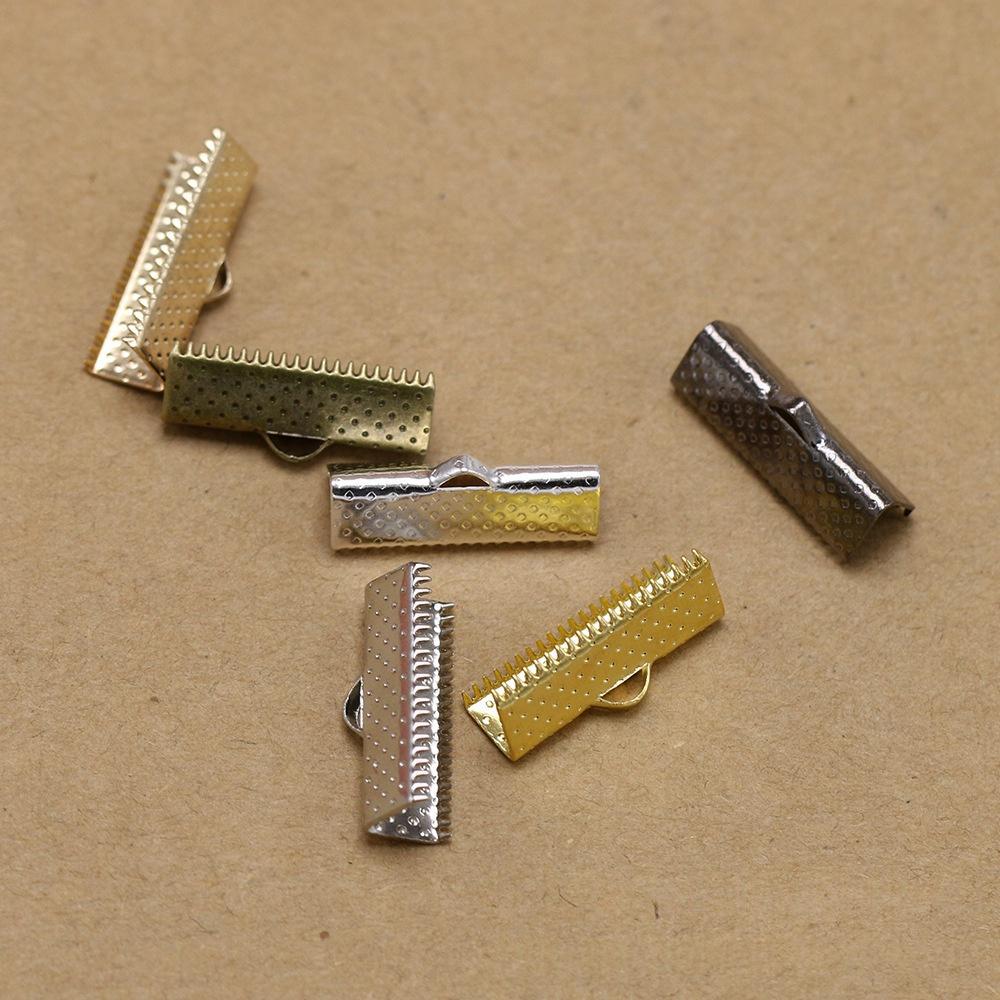 Flat Wire Clip Leather Cord Buckle Jewelry Material Accessories