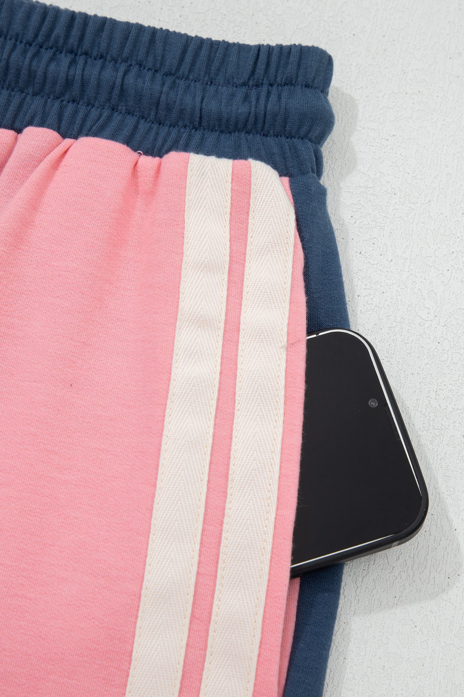 Colorblock Varsity Stripe Drawstring Shorts | Women's Relaxed Fit