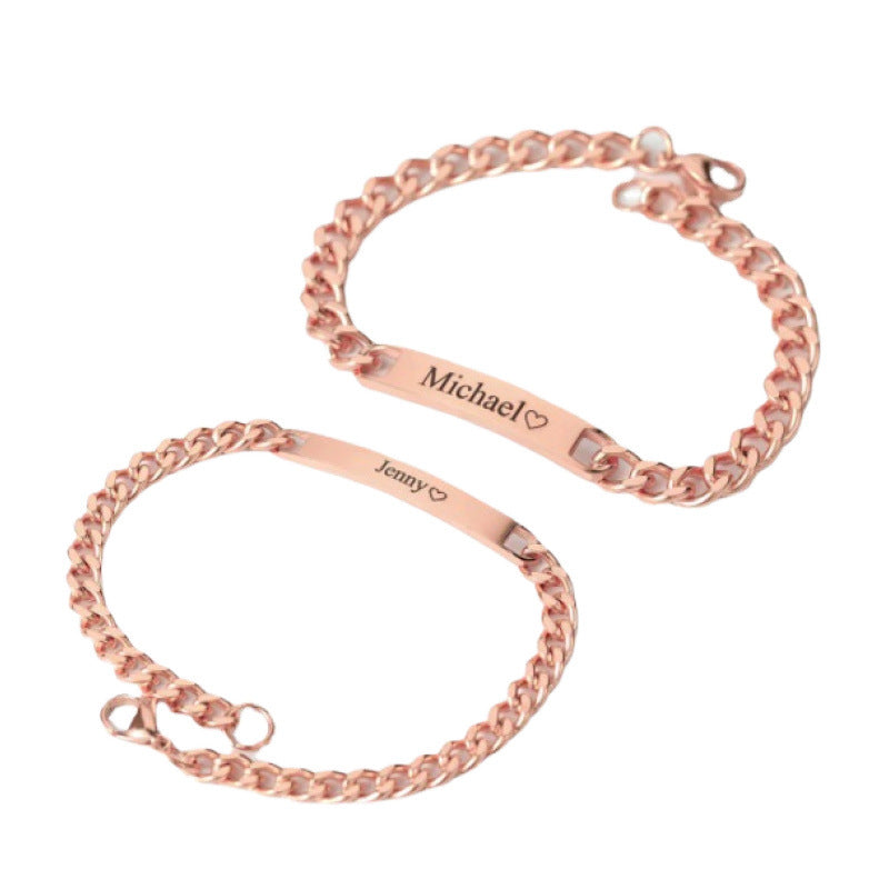 European And American Jewelry Couple Bracelet Titanium Steel