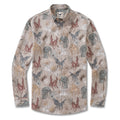 Men's long sleeve button-down Hawaiian shirt featuring Pegasus print