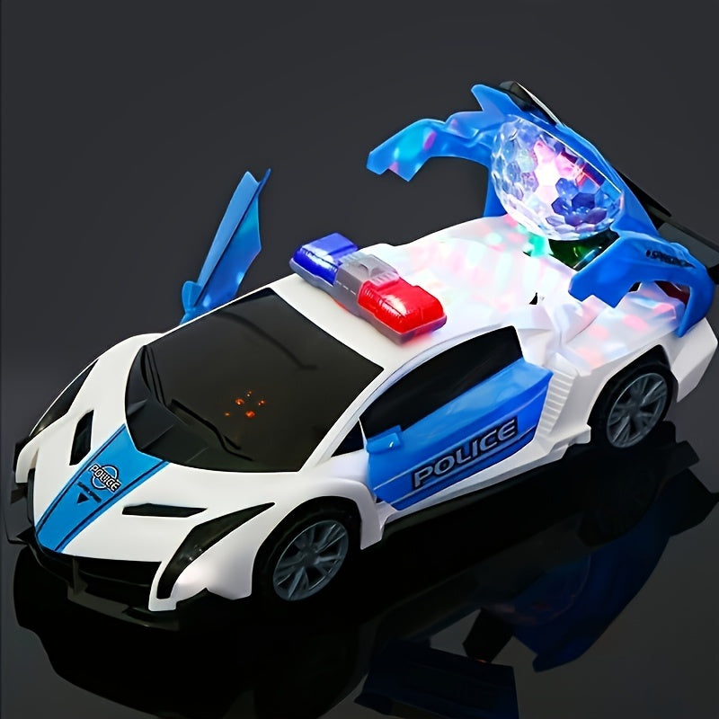 360 Rotating Police Car Lights Music Auto Doors