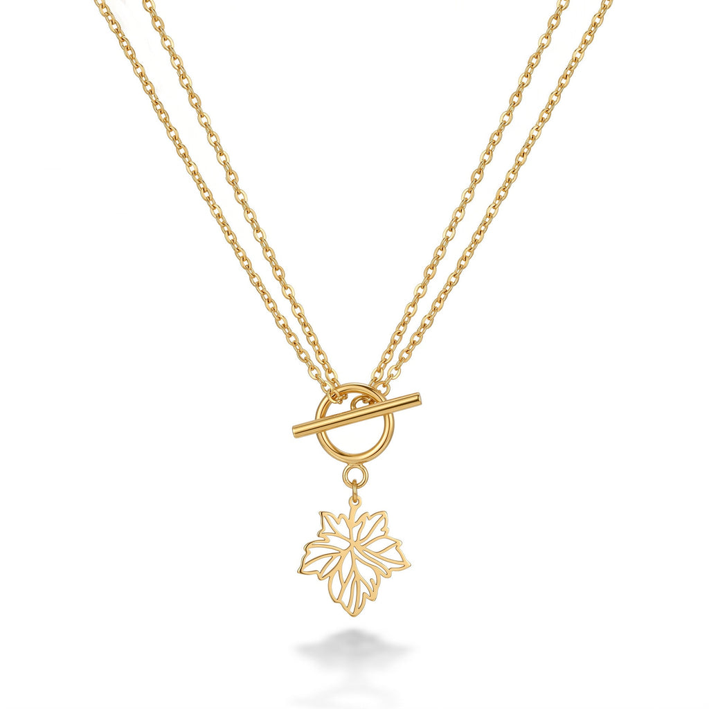 Stainless Steel Gold Heart Butterfly Clavicle Necklace For Women, Dainty Non Fading Elegant Versatile New Lady Neck Jewelry