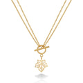 Stainless Steel Gold Heart Butterfly Clavicle Necklace For Women, Dainty Non Fading Elegant Versatile New Lady Neck Jewelry