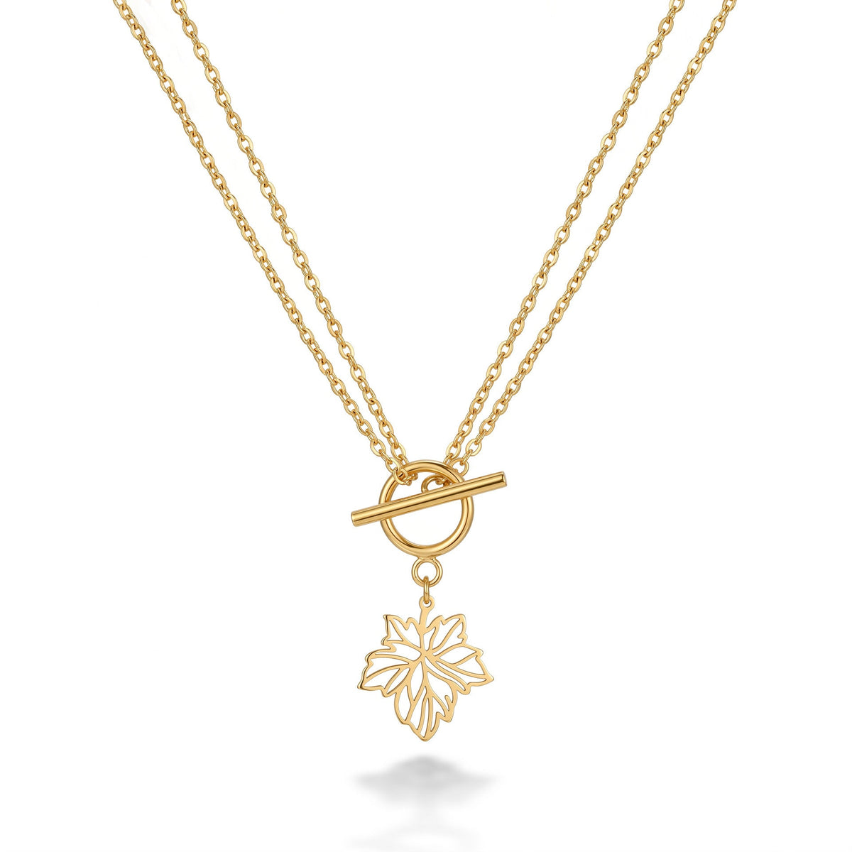 Stainless Steel Gold Heart Butterfly Clavicle Necklace For Women, Dainty Non Fading Elegant Versatile New Lady Neck Jewelry