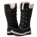 kingshow Womens Globalwin Black Mid Calf Waterproof Winter Boots Non-Slip Snow Boots For Women 8M
