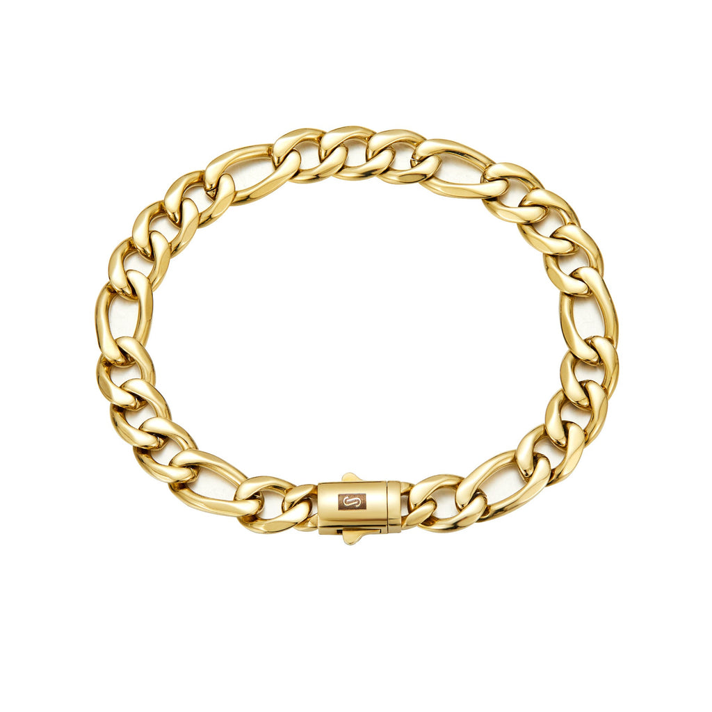 Stainless Steel Polished Buckle Mens Necklace