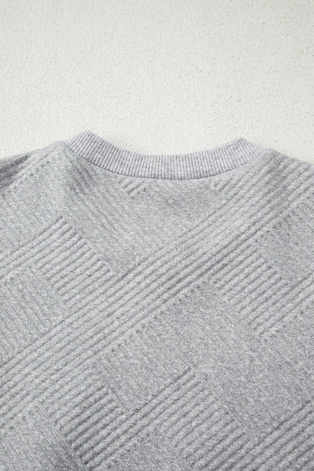 Textured Half-Zip Long Sleeve Sweatshirt
