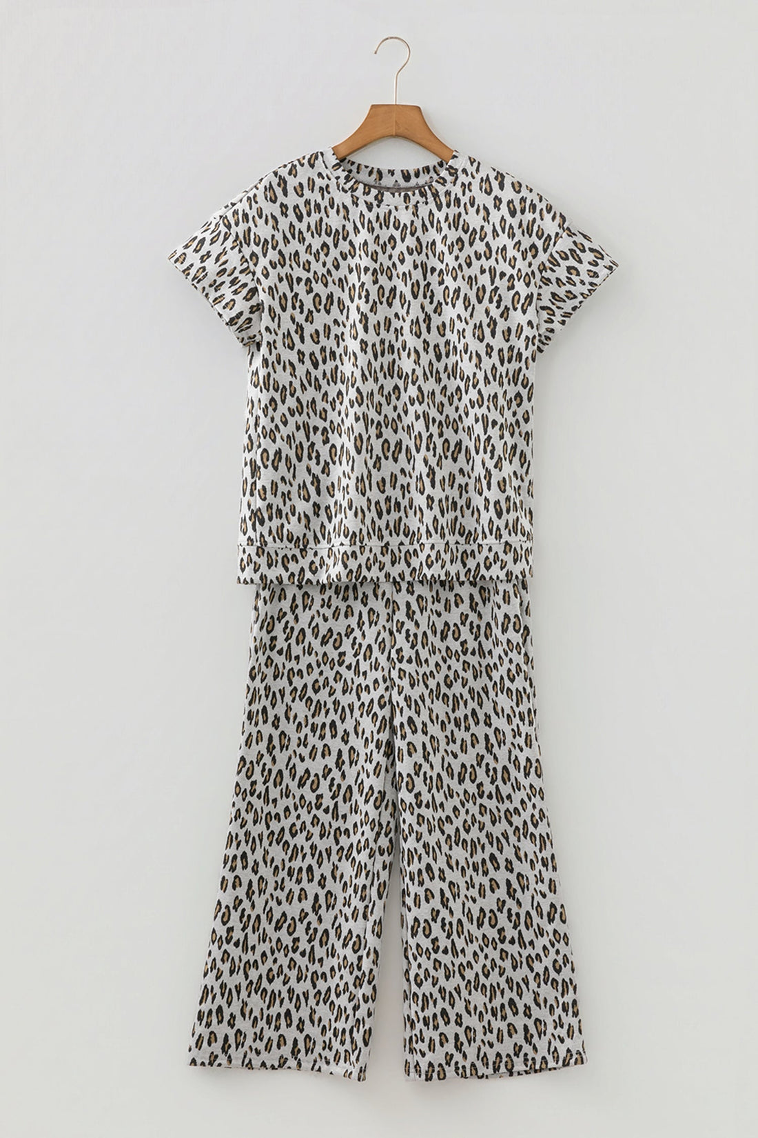 Leopard Short Sleeve Tee & Pants Set