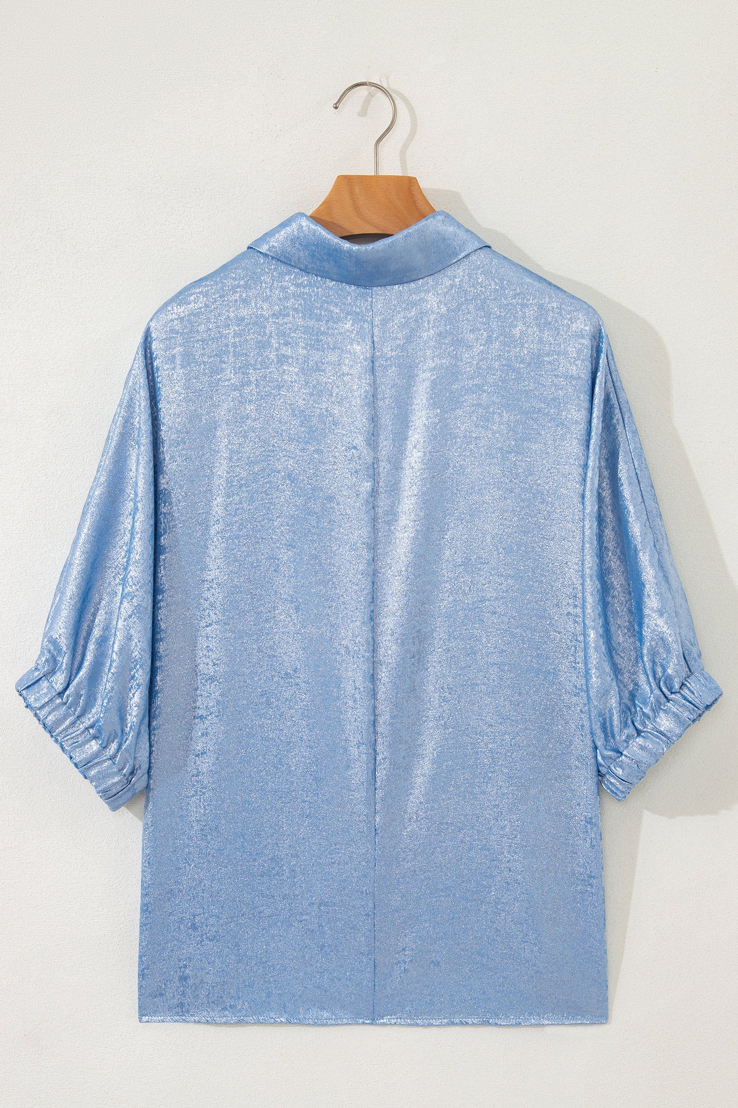 Jolene Half Sleeve Metallic Top - Shimmer Party Blouse
