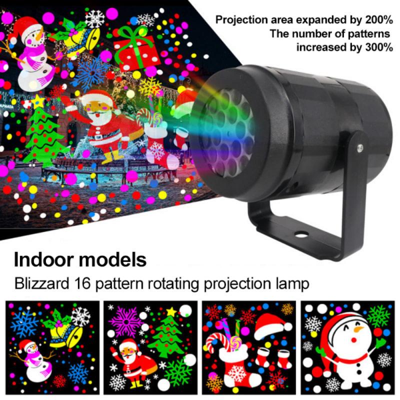 Rotating Christmas Snowflake Projector LED Light for Holiday Decor
