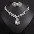 European And American Retro Zircon Necklace Suit Cross-border Jewelry Jewelry High-grade Niche All-match Earrings Necklace Jewelry