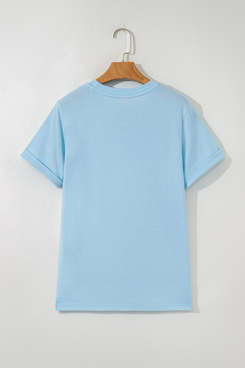 Solid Short Sleeve Crew Neck Tee