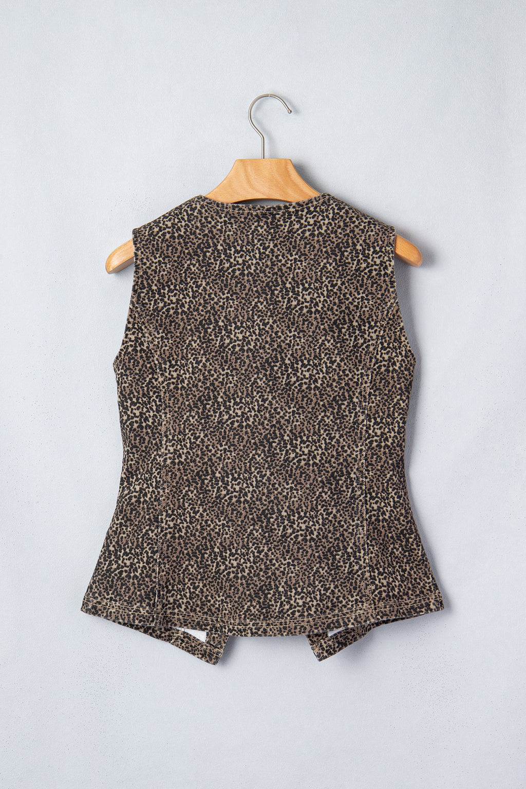 Elliana Animal Print Slim Fit Denim Vest