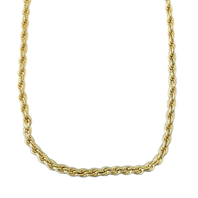 Gold Rope Chain Necklace for Women - Geometric Statement Jewelry