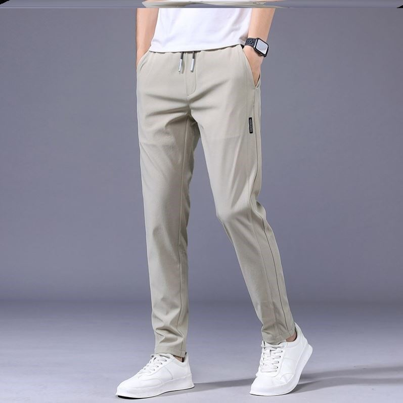 Men's Straight Leg Sweats - Lightweight, Casual, Korean-Inspired