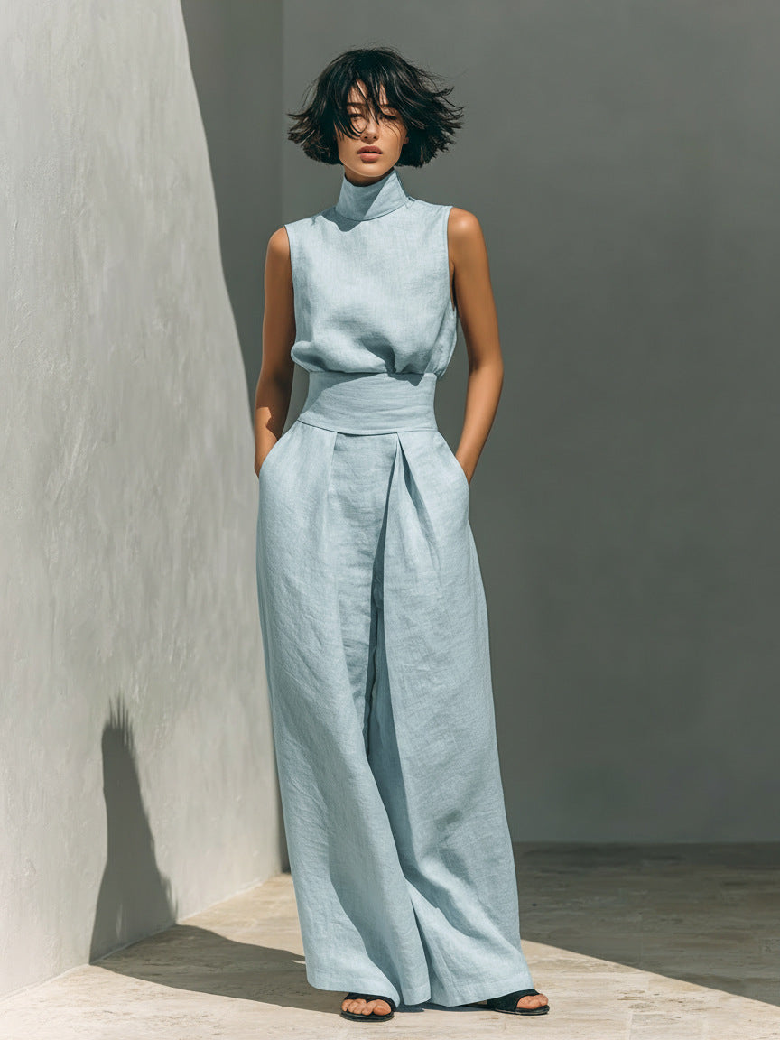 Women's Cotton Linen Two-Piece Set