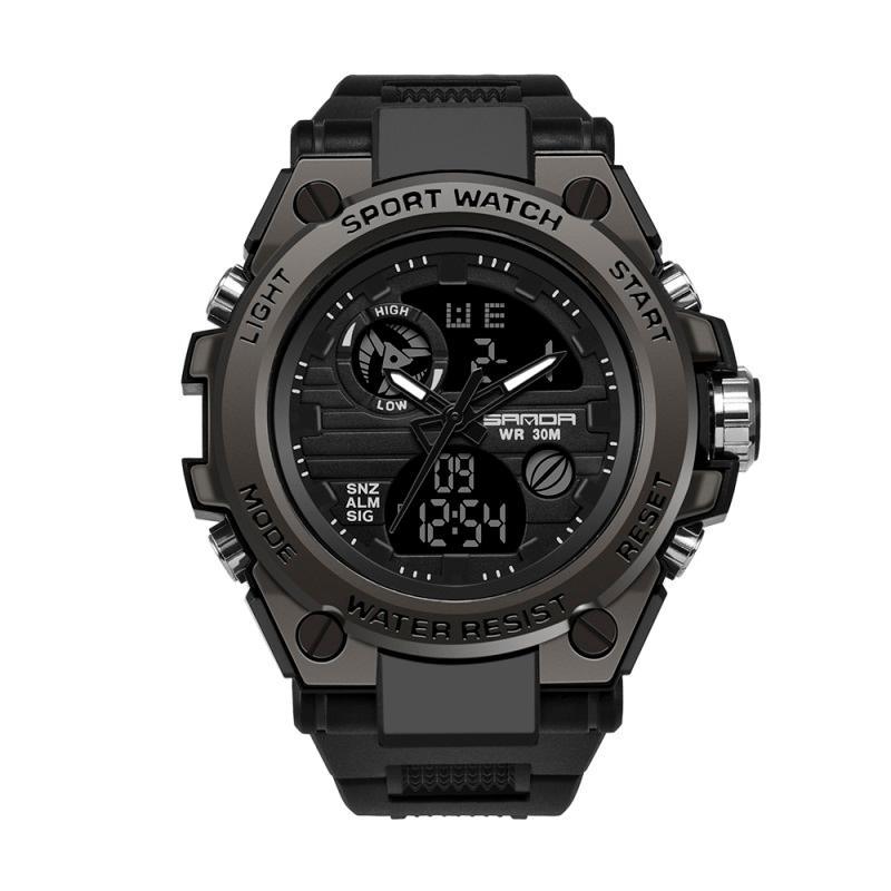 Dual Display Sports Watch Waterproof 30M Unisex Digital