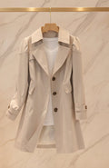 Women's Slim-Fit Mid-Length Windbreaker Jacket – Extended Sizes M–5XL