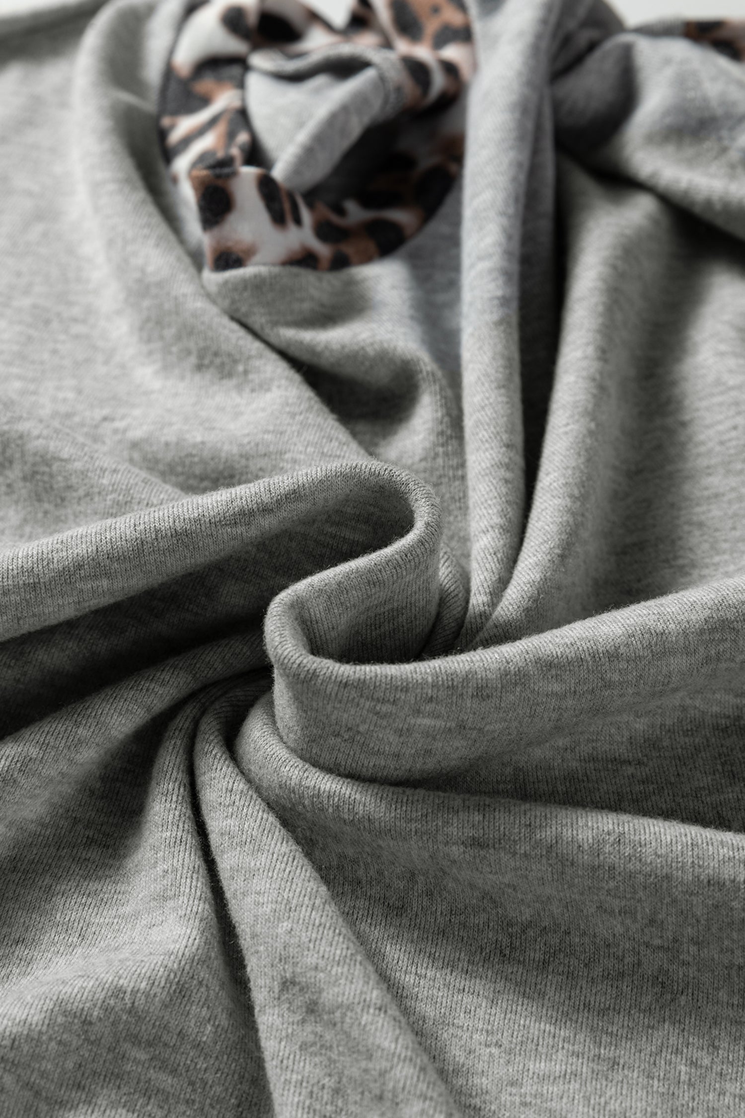 Colorblock Leopard Patchwork Dolman Sleeve Sweatshirt