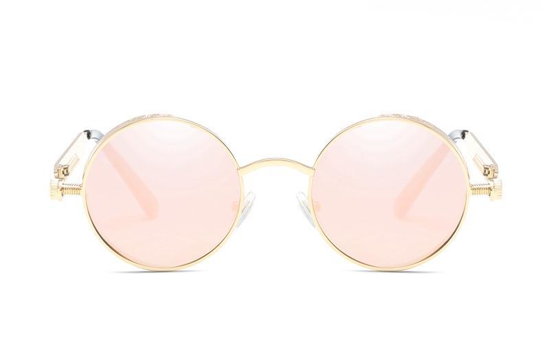 Steampunk Round Metal Sunglasses Gothic Retro UV400