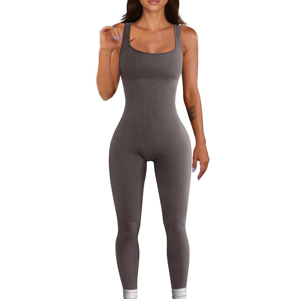 Women’s Ribbed Sleeveless Jumpsuit 4 Pack Comfortable Bodysuit