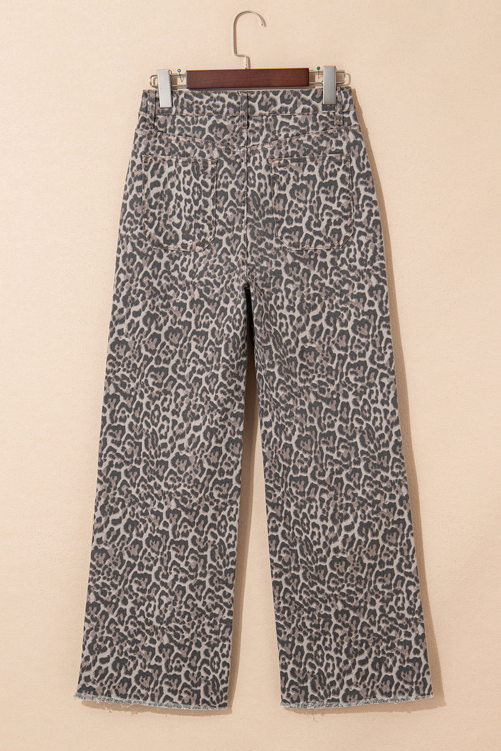 Wide Leg High Waist Frayed Edge Jeans